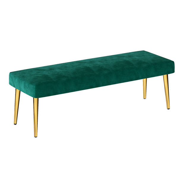 Mercer41 Modern Velvet Upholstered Bench, Bedroom Bench End Of Bed
